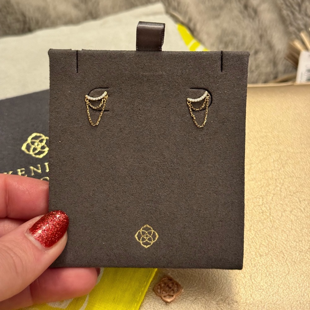 Kendra Scott 14K Gold and White Diamond Nora Studs